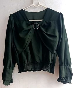 Elegant Green Blouse Top