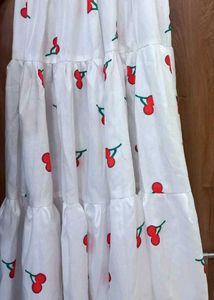 Cherry Print Tiered Skirt