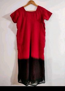 Combo Of Red And Purple Kurtas