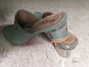 Green Heeled Mules