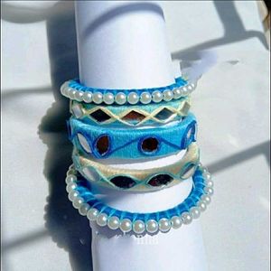 *Navratri Special*Handcrafted Bangle Set💙