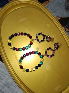 Multi Colour Long Earrings