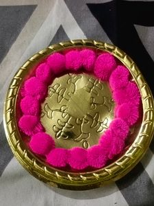 Puja Candle Decoration Plate