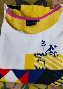 Geometric Print Yellow Tunic