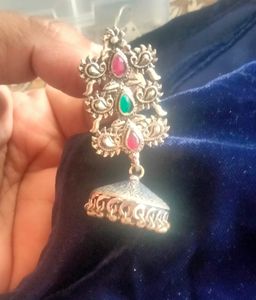 Silver Jhumka for ethnic wear