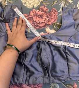 Grey georgette Saree with satin blouse