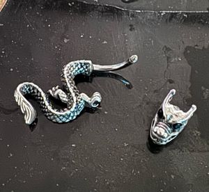 Pure Silver Dragon Navell Pin