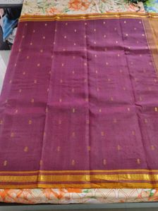 Brown Korvai Kanchipuram Silk Saree