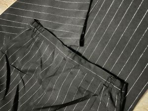 Women Glitter Stripe Trousers