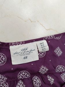 Straight Ladies Kurta || Purple || 40 Bust