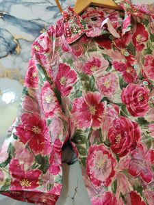 BRAND NEW Floral Print Co-ord Set with EMBROIDERY