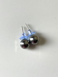 Silver Round Stud Earring