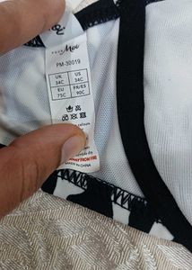 Zebra Print Bikini Top..34C