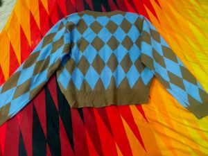 Argyle Pattern Sweater not used