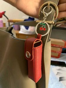 Tira Red Leather Pouch
