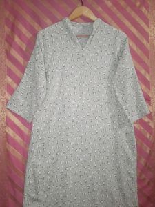 Printed Cotton Pastle Green Kurta (Woman)