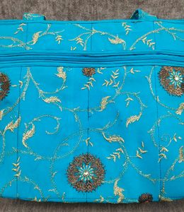 Hand Bag With Zari Work