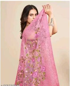 Tanya mittal sadi. fancy net saree   cash on  deli