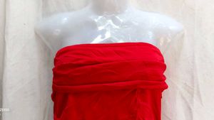 Red Strapless Dress