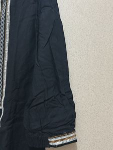 Black Tunic Top with Embroidered Detail