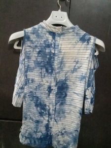 Tie-Dye Cold Shoulder Top