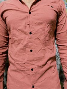 Men Coral Color Shirt