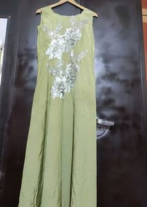 Lime Green Party Wear Dress For 32 Bust