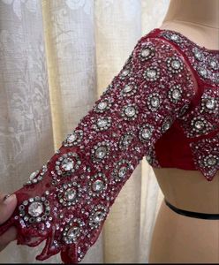 Bollywood Designer Embellished Red Blouse