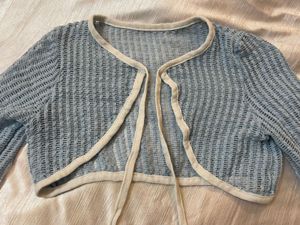 Blue Knit Bolero