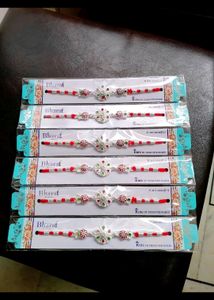 Silver Polished Rakhi Good Design