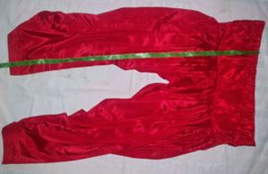 silk crepe suite red
