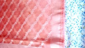 Elegant Peach Organza Silk Saree