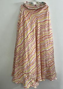 Wavy Print Maxi Skirt