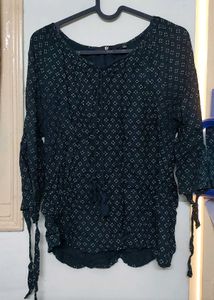 Printed Green Top