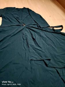 Emerald Wrap Maxi Dress