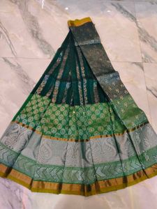 Green &amp; Gold Indian Saree