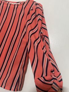 Stalk Buy Love Peach Striped Top (women)