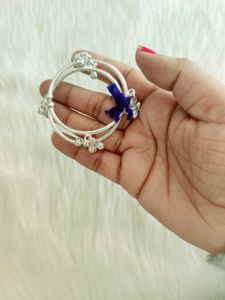 Pure Silver Bacho Ke Ghunghru Kada