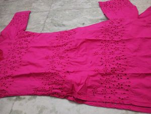 Pink Embroidered Kurta