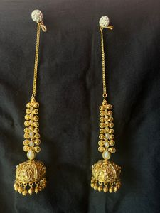 Jhumka With Straight Maati