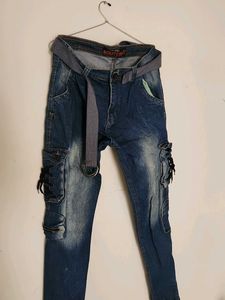 Cargo Jeans with Belt