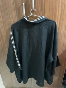 Black Dress with White Stripes