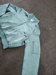 Mint Green Bomber Jacket