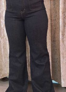 Guess Vintage Navy Blue Wide Leg Jeans
