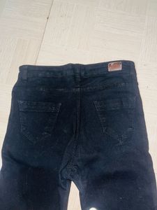 Black Side Stripe Skinny Jeans