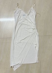 LUX White Wrap Bodycon Dress