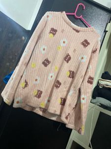 Cute Bear Print Pajama Set