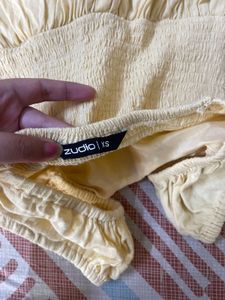 Zudio Coquette Yellow Dress