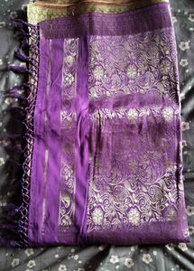 Lavender BANARSI Tissue Silk Saree