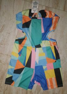 Chic Geometric Print Romper